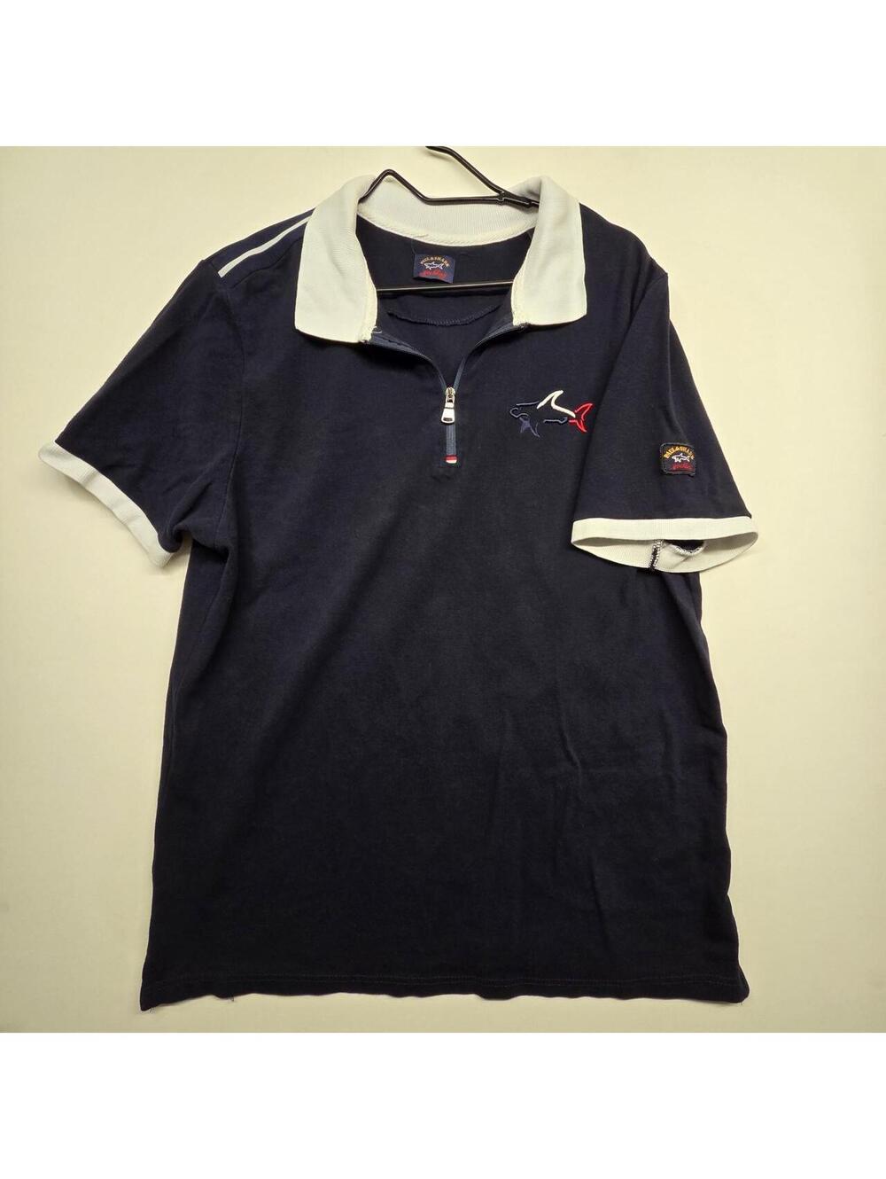 Paul & Shark Men's Navy and Blue Polo-shirt